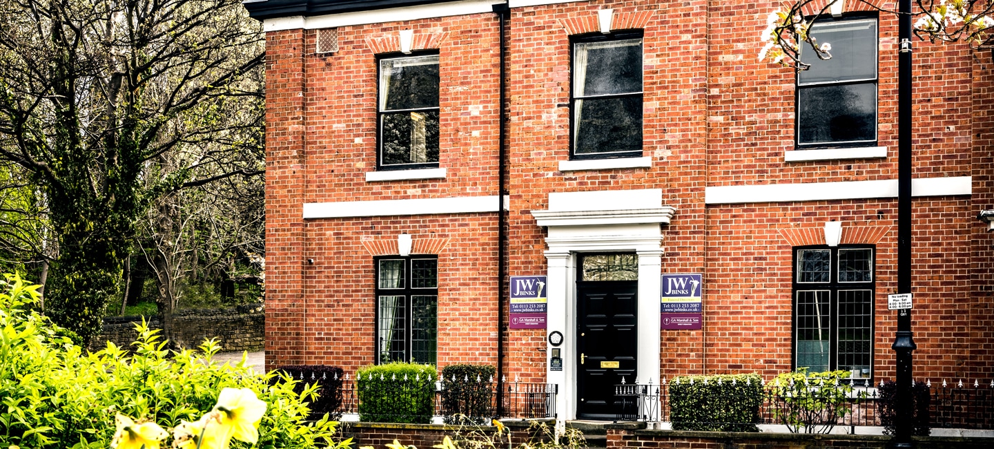 Park House on Queen Street in Morley, the traditional brick premises of JW Binks Funeral Directors